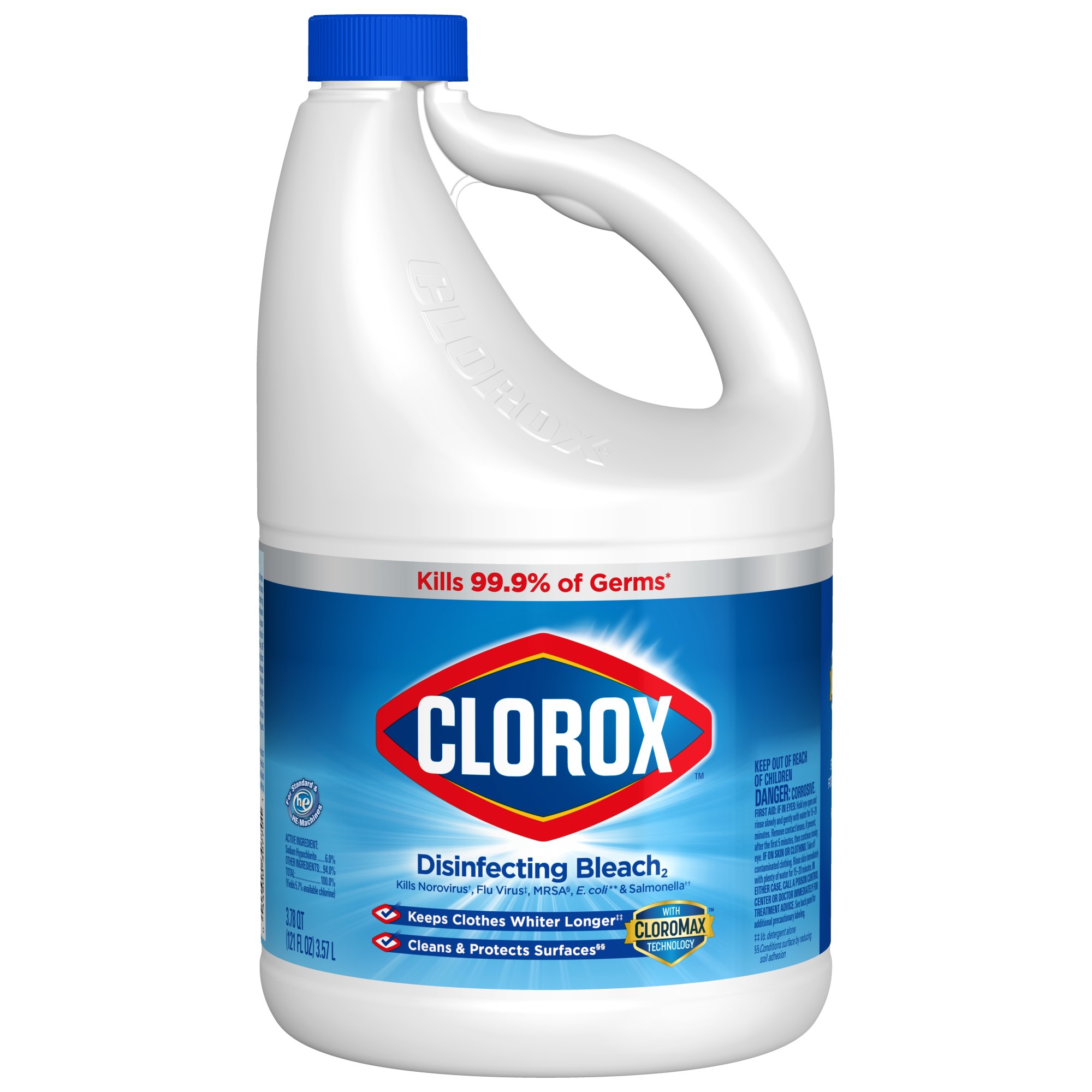 Clorox Disinfecting Bleach, Regular - 121 Ounce Bottle - image 1 of 17