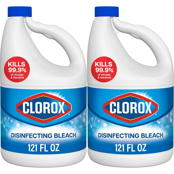 Clorox Disinfecting Liquid Bleach Cleaner, Regular Scent, 121 fl oz, 2 Pack