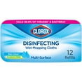thumbnail image 1 of Clorox Disinfecting Wet Mopping Cloths Rain Clean, 12 Count, 1 of 12