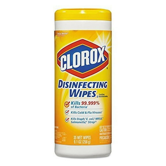 Clorox Disinfecting Wipes, Bleach Free Cleaning Wipes - Crisp Lemon - 35 Count (Pack of 18)