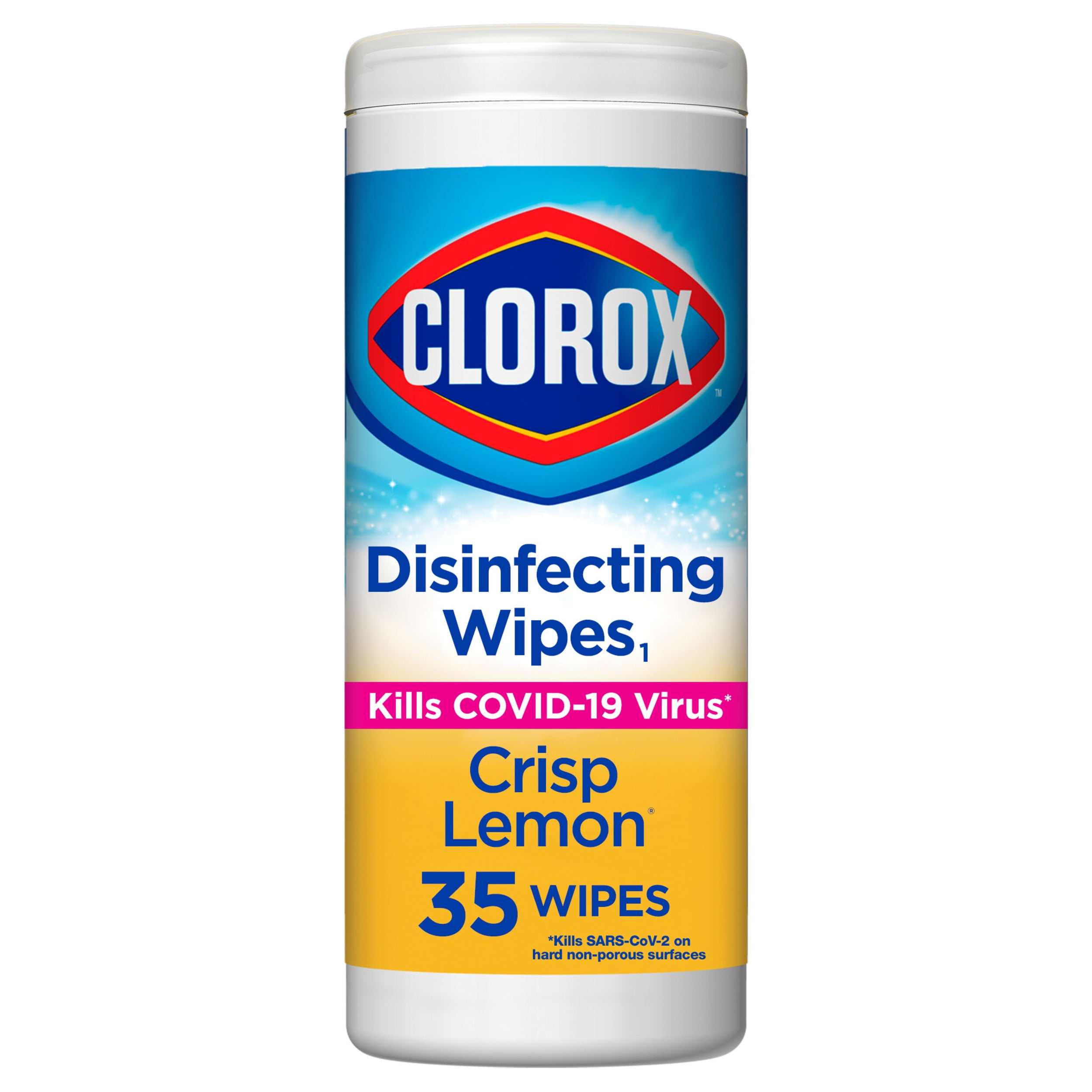 Clorox Disinfecting Wipes, Bleach Free Cleaning Wipes Crisp Lemon, 35 ct