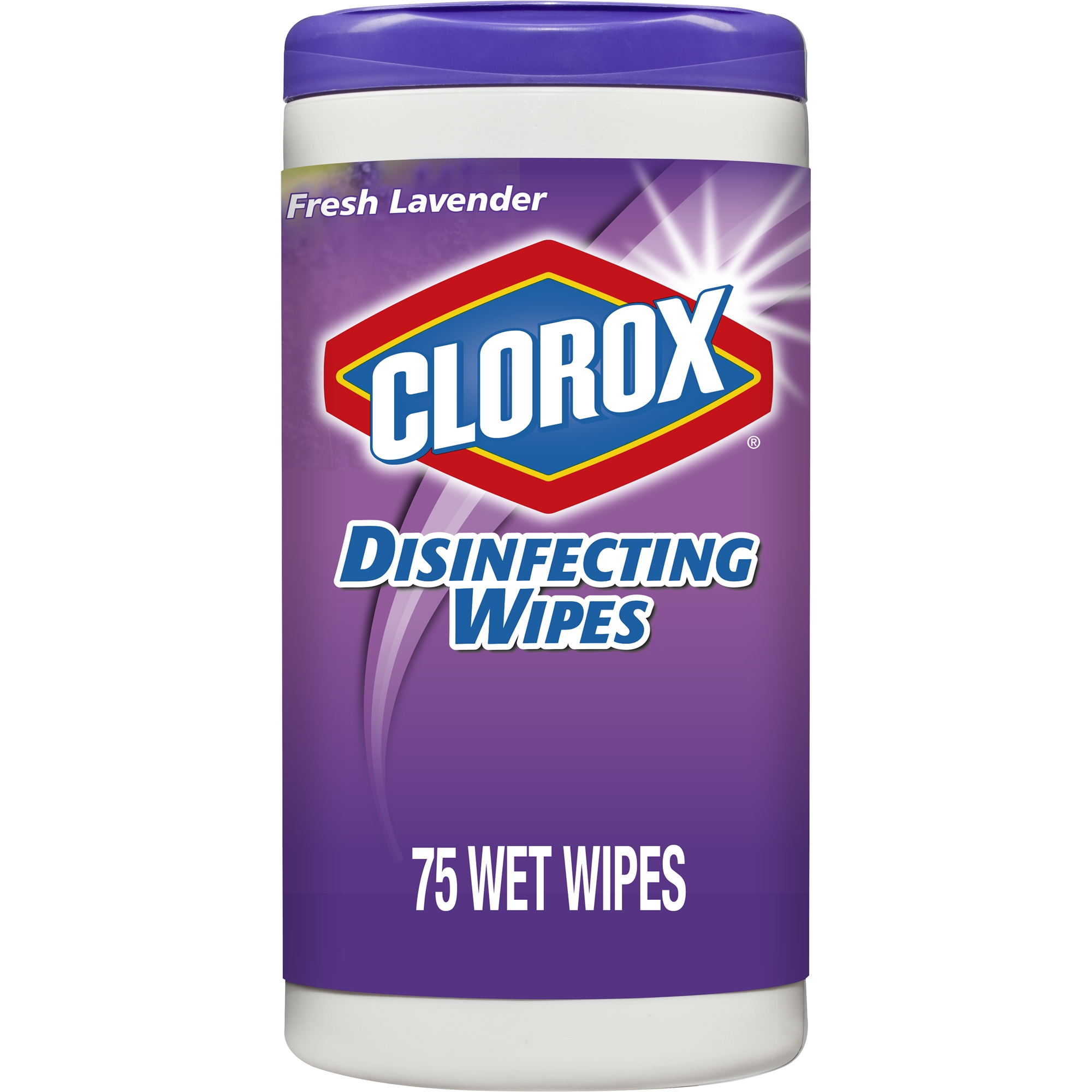 Clorox Disinfecting Wipes, Bleach Free Cleaning Wipes - Fresh Lavender, 75 ct - image 1 of 8