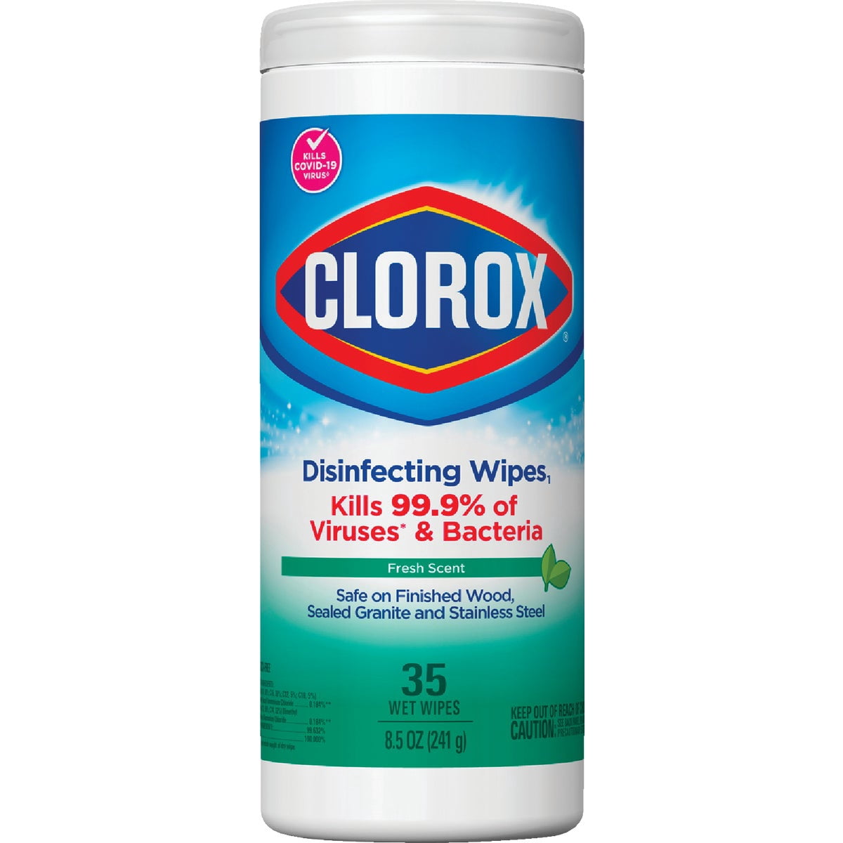 Clorox Disinfecting Wipes Fresh Scent Canister - Disposable, Household Use - 3 Pack, 7"x8"