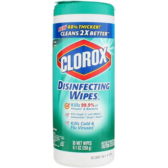 Clorox Disinfecting Wipes Fresh Scent Canister - Disposable, Household Use - 3 Pack, 7"x8"