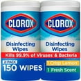 thumbnail image 1 of Clorox Disinfecting Wipes Value Pack, Bleach Free Cleaning Wipes, 75 Count Each, 2 Pack, 1 of 1