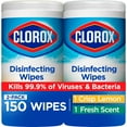 thumbnail image 1 of Clorox Disinfecting Wipes Value Pack, Bleach Free Cleaning Wipes, 75 Count Each, 2 Pack, 1 of 1