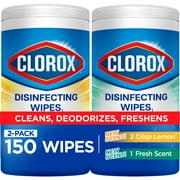 Clorox Disinfecting Wipes Value Pack, Bleach Free Cleaning Wipes, 75 Count Each, 2 Pack