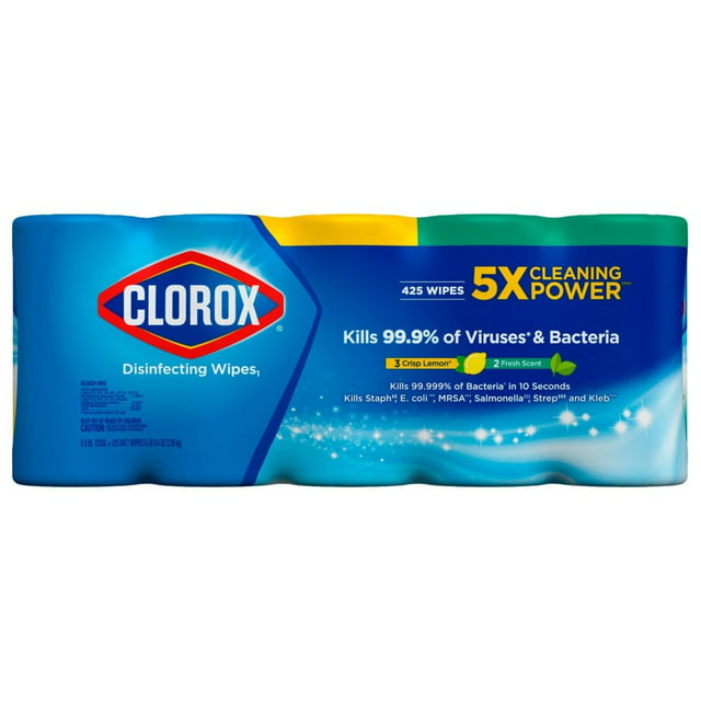 Clorox Disinfecting Wipes Value Pack, Bleach Free Cleaning Wipes, 85 Ct (5 Pack)