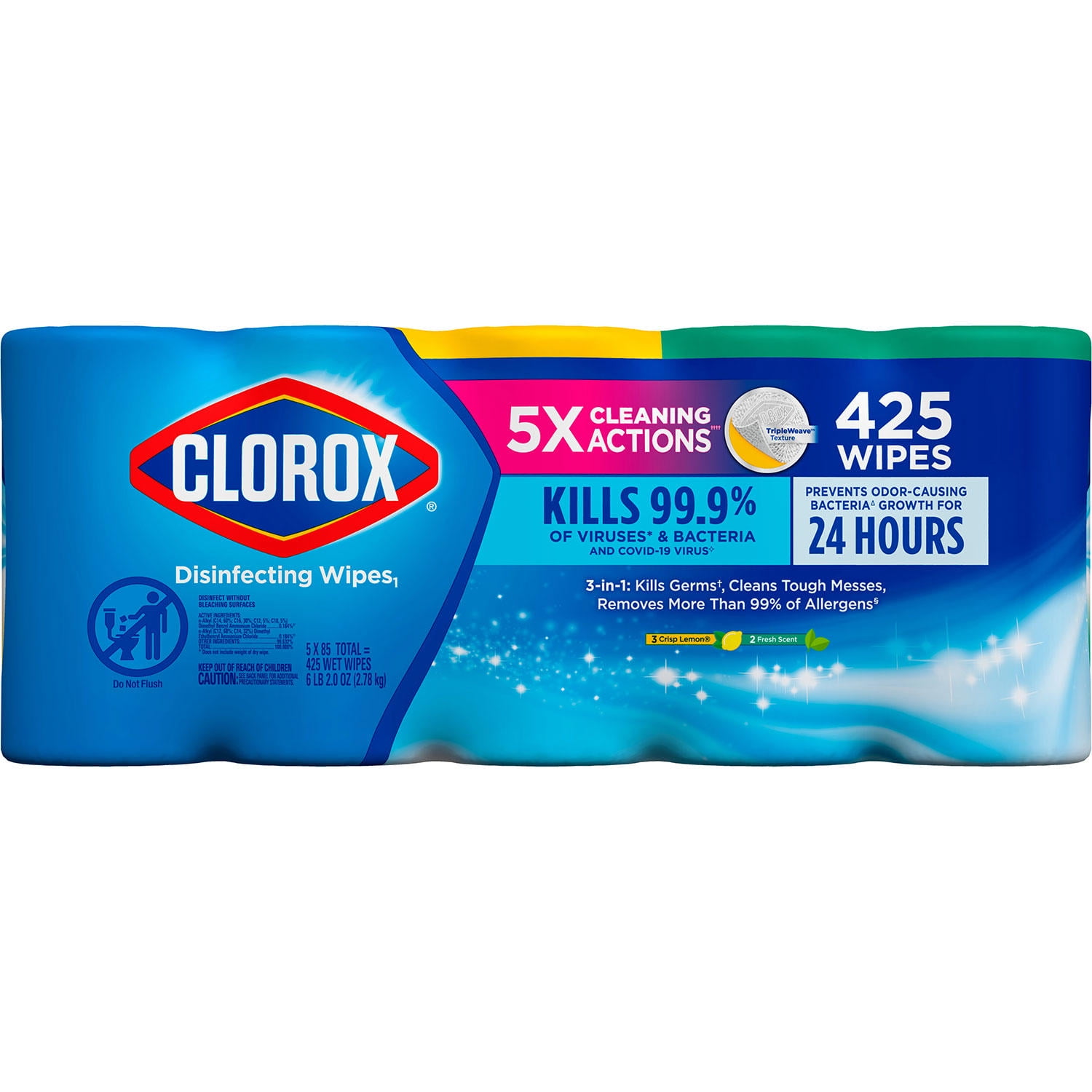 Clorox Disinfecting Wipes Value Pack, Bleach Free Cleaning Wipes (85 per pk., 5 pk.)