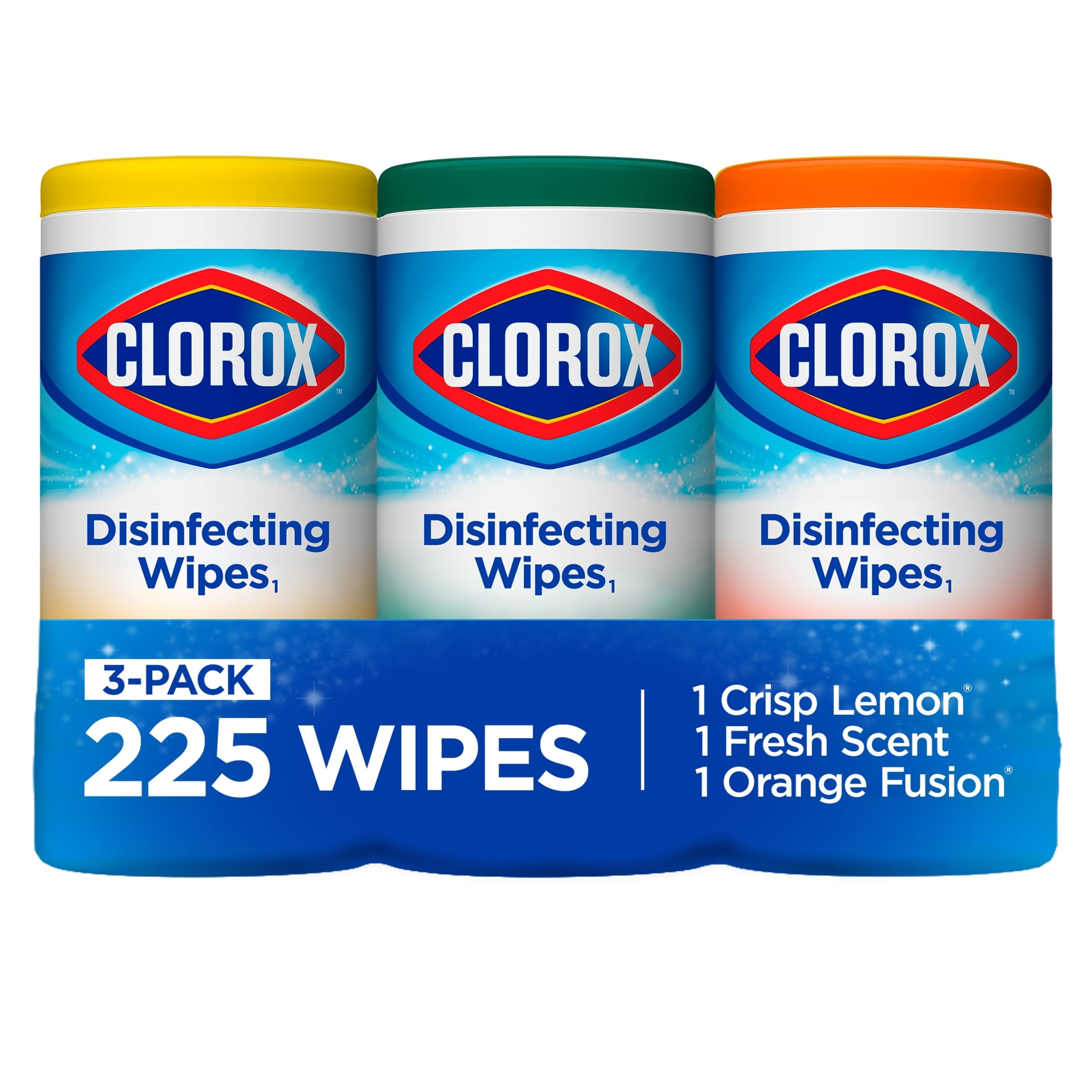 Clorox Disinfecting Wipes Value Pack Fresh Scent Citrus Blend And Orange Fusion 225 Wet Wipes