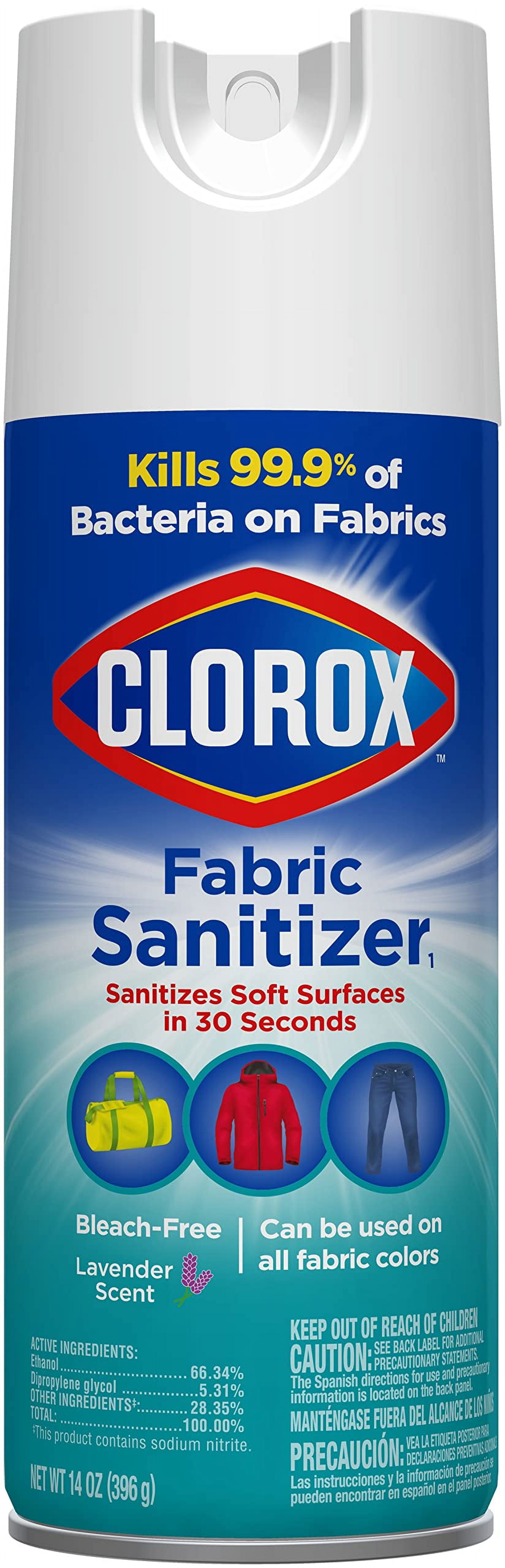 Clorox Fabric Sanitizer Aerosol Spray, Lavender Scent 14 Ounces