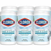 6 pack Clorox Free & Clear Cleaning Wipes, Fragrance Free, 75 Count