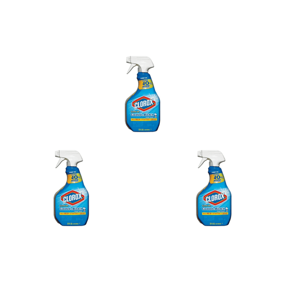 Clorox Clean-Up Cleaner + Bleach, Fresh Scent Disinfectant Spray,(  3  X  32 fl oz Bottles )  3 Pack
