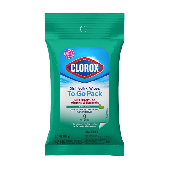 Clorox Fresh Scent Disinfecting Wipes To Go Pack (Pack of 5)