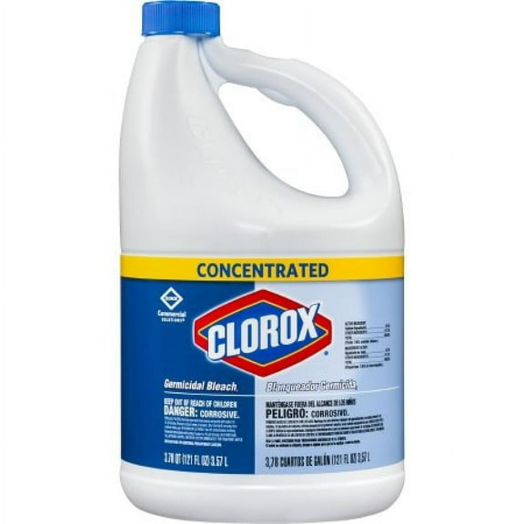 Clorox Germicidal Bleach, 121 ounce Jug, 3 Count