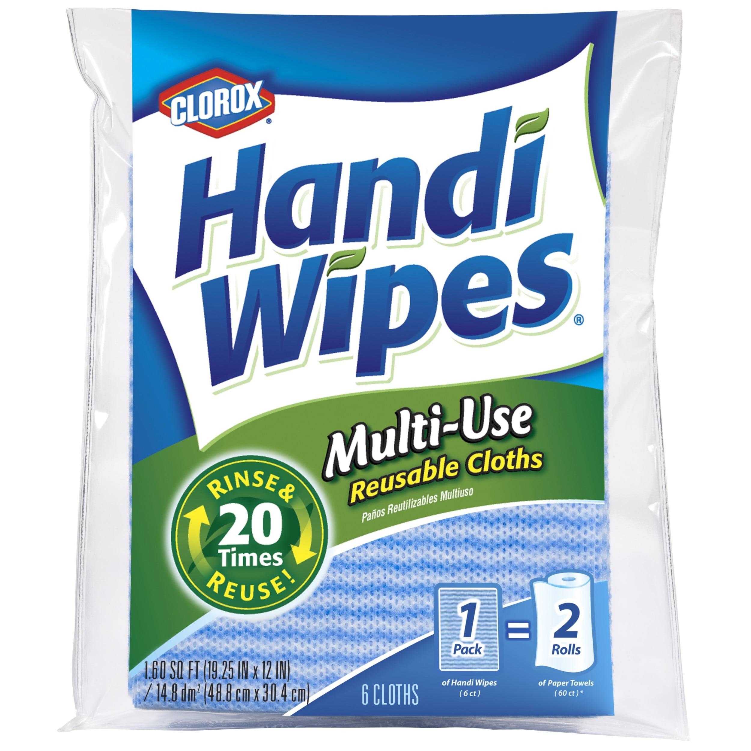Clorox Handi Wipes Reusable MultiUse Cloths, 6 ct Paper Towel Hand