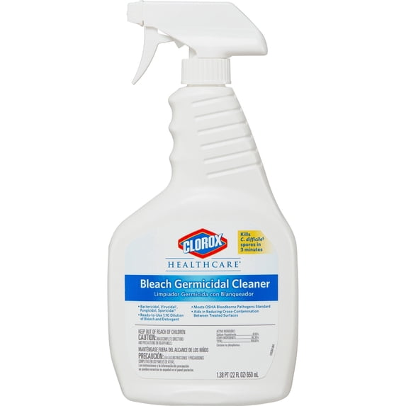 Clorox Healthcare Bleach Germicidal Disinfectant 68967 22 Ounces 1 Each, Floral Bleach Scent
