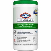 Clorox Healthcare Hydrogen Peroxide Cleaner Disinfectant Wipes, 5.75" Length x 6.75" Width 30825 | 2-Pack 2 Total