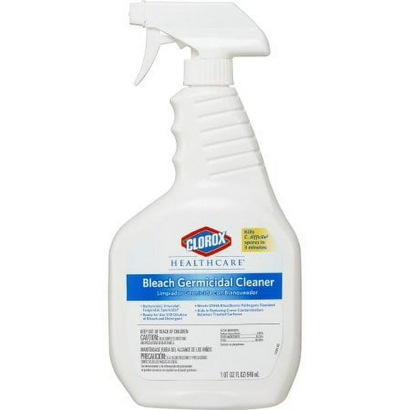 Clorox Healthcare Surface Disinfectant Cleaner Liquid Trigger Spray Bottle Chlorine Scent 32 oz., Case of 6
