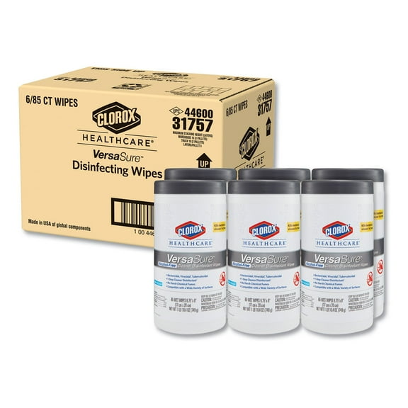 Clorox Healthcare VersaSure Disinfectant Wipes, Canister Of 85 Wipes