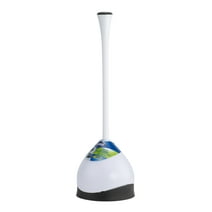 Clorox Hideaway Toilet Plunger with Caddy, White, 19.5in