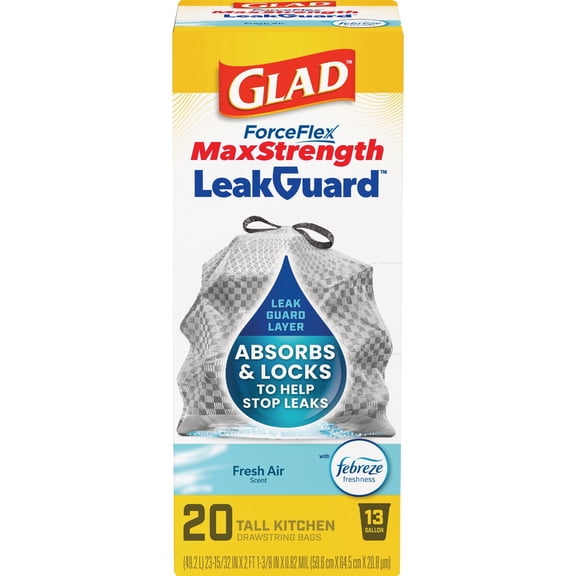 Clorox/Home Cleaning Glad Glad ForceFlex MaxStrength 20 Gal. Trash Bag - Pack of 12