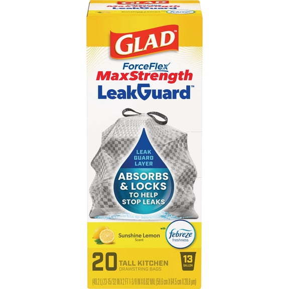 Clorox/Home Cleaning Glad Glad ForceFlex MaxStrength 20 Gal. Trash Bag - Pack of 4