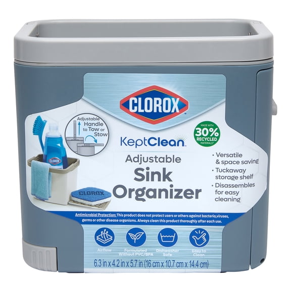 Clorox KeptClean Antimicrobial Adjustable Sink Organizer