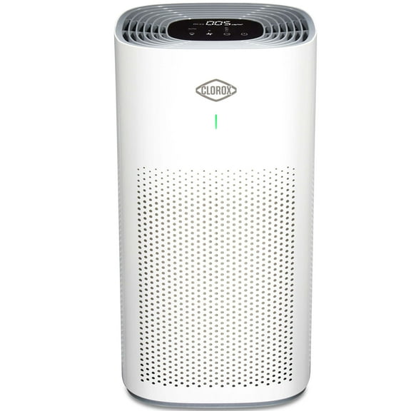 Clorox Large Room Air Purifier for Allergies and Asthma, True HEPA Air Filter, 1,500 Sq Ft Capacity, White