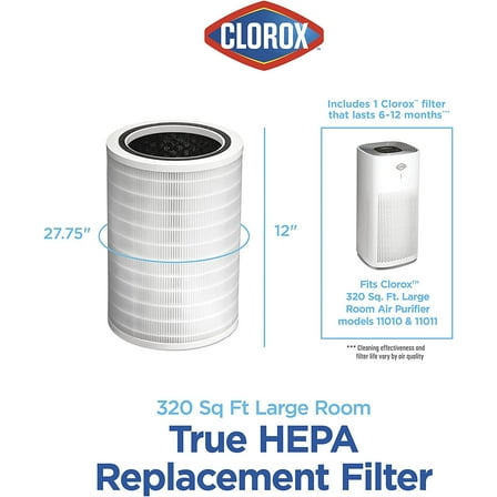Large Room Air Purifier True HEPA Replacement Filter