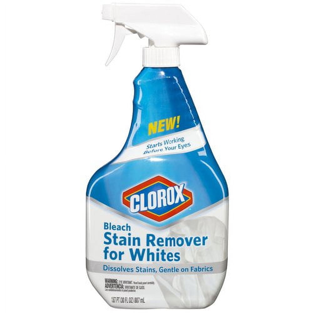 Clorox Laundry Bleach Stain Remover Spray for Whites, 30 fl oz