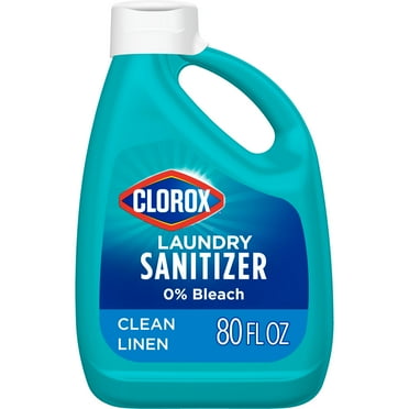 Clorox Laundry Sanitizer, 0% Bleach, Color Safe, Clean Linen, 80 Fluid Ounces