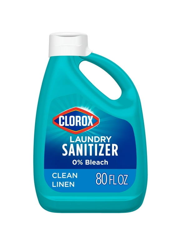 Clorox Laundry Sanitizer, 0% Bleach, Color Safe, Clean Linen, 80 Fluid Ounces