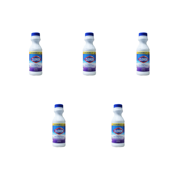 Clorox Lavender Scent Liquid Bleach 5 Pack bottles (11 fl oz x 5)