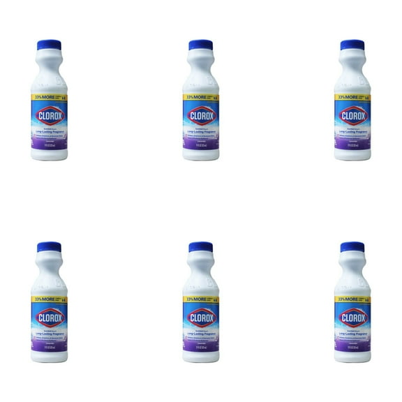Clorox Lavender Scent Liquid Bleach, 11 fl oz  6 Pack Bottles  Disinfects, Whitens & Deodorizes