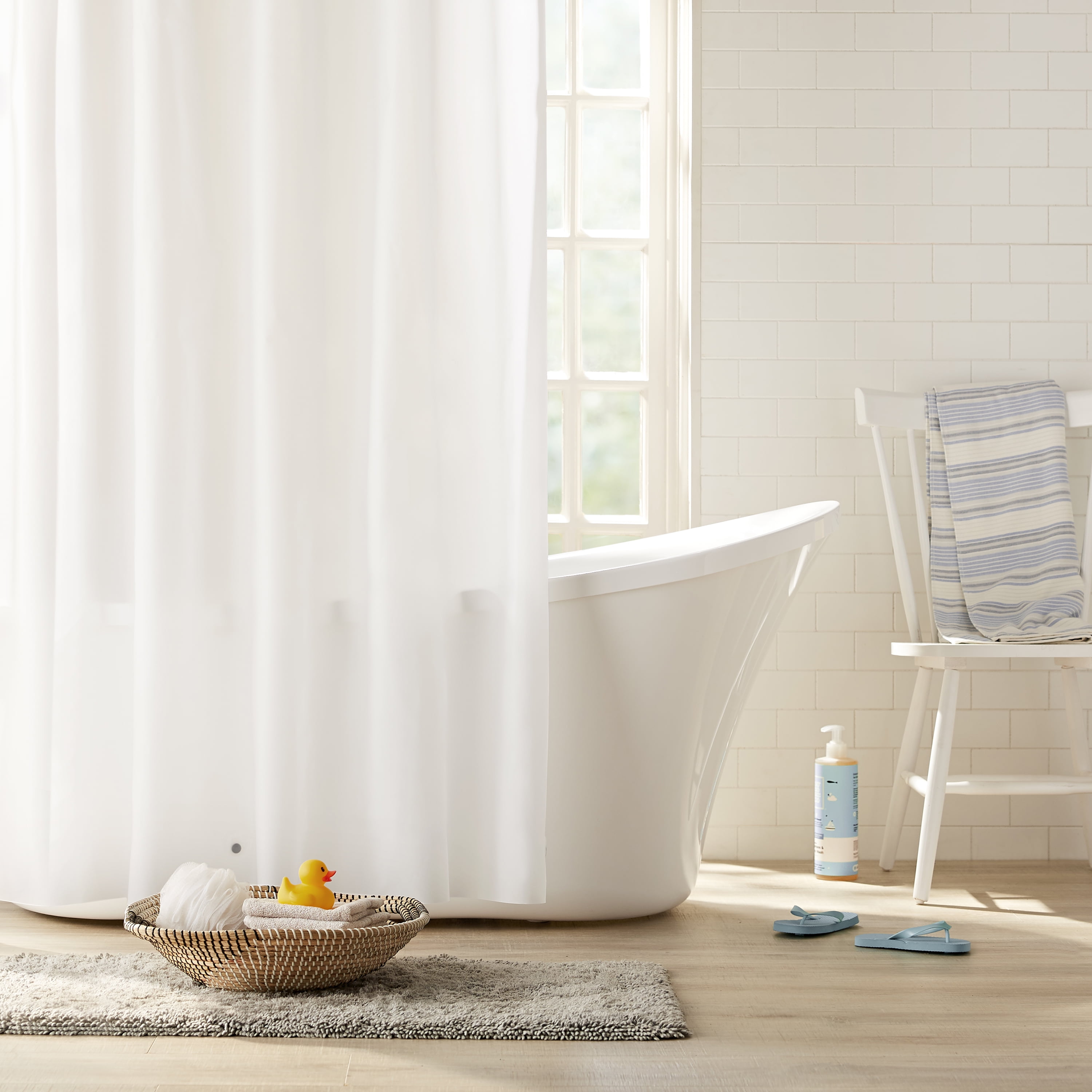 Clorox PEVA Heavyweight Frosted Shower Curtain Liner, 72" x 72