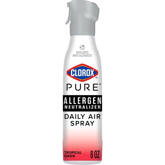 Clorox PURE Allergen Neutralizer Daily Air Spray, Tropical Oasis, 8 Ounces
