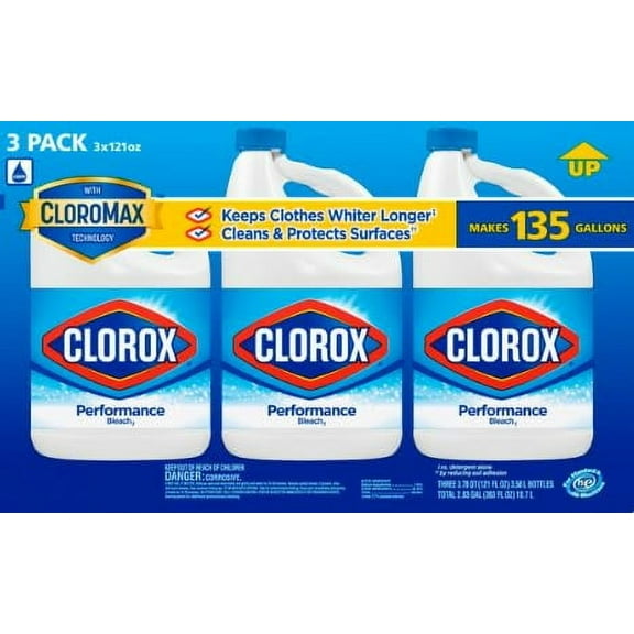 Clorox Performance Bleach 121 Oz, 3 Pack
