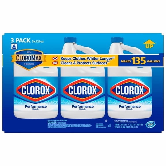 Clorox Performance Bleach, 121 fl oz, 3-count
