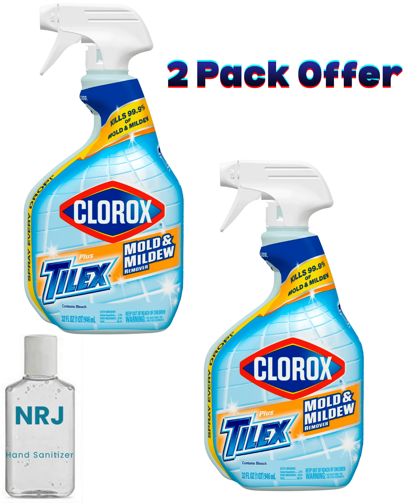 Clorox Plus Tilex Mold and Mildew Remover Bathroom and Shower Cleaner Spray, 32 oz