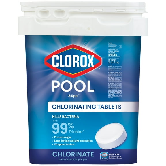 Clorox Pool&Spa 3" Chlorinating Tablets Chlorine Pool Chemicals for Swimming