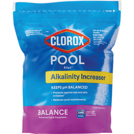 Clorox Pool&Spa Alkalinity Increaser for Swimming Pools, 5 lb Bag, Granules