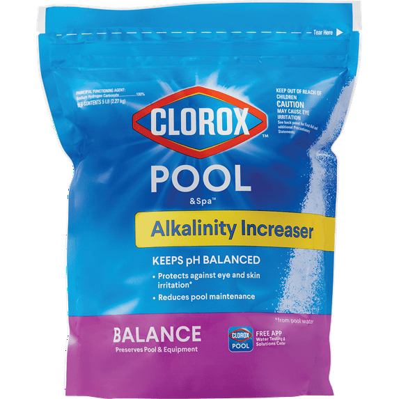 Clorox Pool&Spa Alkalinity Increaser for Swimming Pools, 5 lb Bag, Granules
