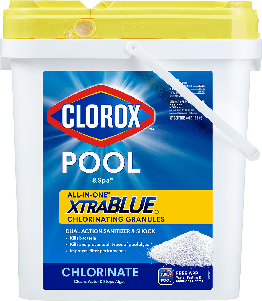Clorox Pool&Spa AllinOne XtraBlue Pool Chlorinating Granules, 40 lbs