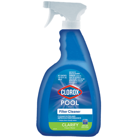 Clorox Pool&Spa Filter Cleaner Spray for Swimming Pools, 32 oz Bottle