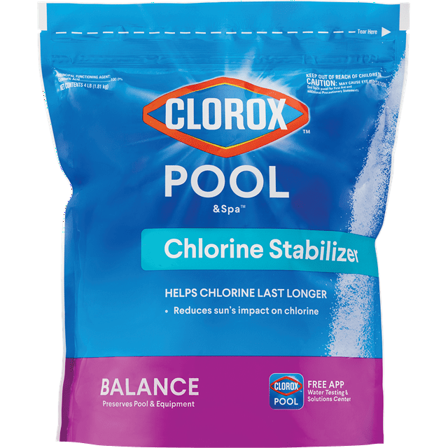 Clorox Pool&Spa Pool Chlorine Stabilizer, 4 lbs (for pool use)