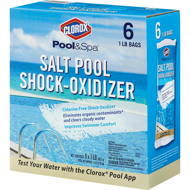 Clorox Pool&Spa Salt Essence Chlorine Free Shock for Salt Swimming Pools, 6pk