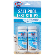 Clorox Pool&Spa Salt Pool Test Strips for Pool Water Testing, 25 Count of Six-Way Testers and 10 Count of Salt Level Testers