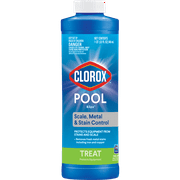 Clorox Pool&Spa Scale, Metal and Stain Control for Swimming Pools, 32 oz Liquid Swimming Pool Stain Remover