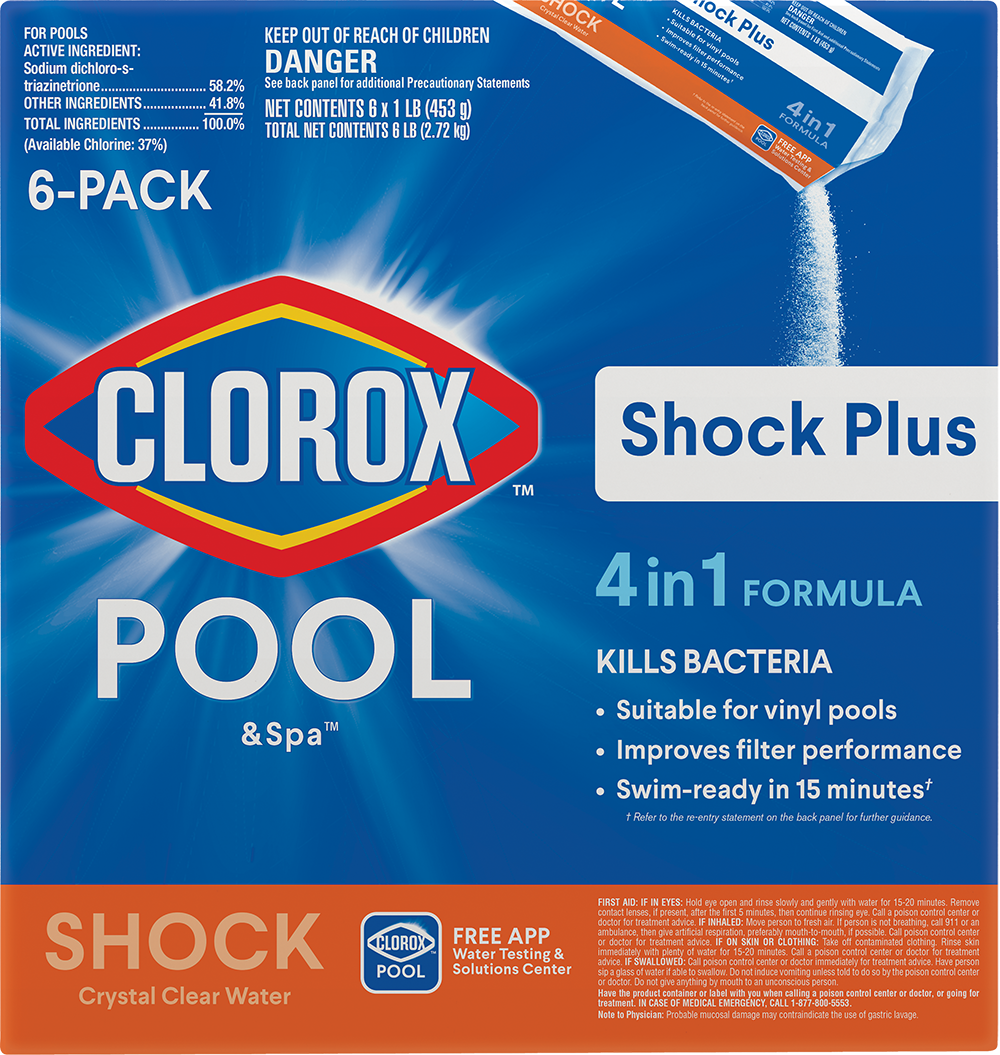 Clorox Pool&Spa Shock Plus Pool Shock for Swimming Pools, 6pk - image 1 of 12